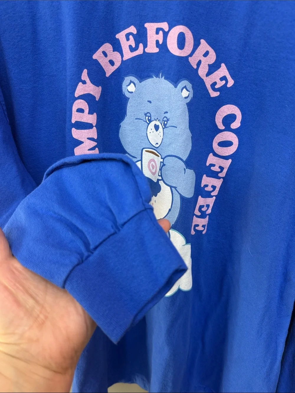 Grumpy🐻Loungefly Mini🎒bag+ID holder+ New-Grumpy☕️ long sleeved T-shirt 2XL
